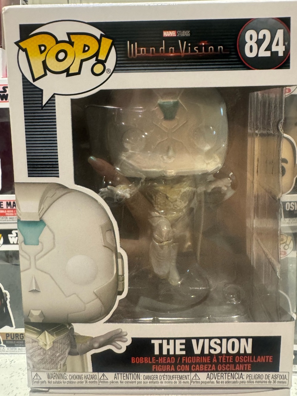 Funko POP! WandaVision The Vision White and Silver Funko Figure #824